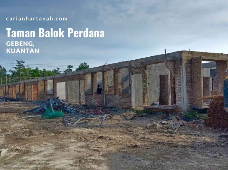 image 39 unit rumah teres Taman Balok Perdana yang sedang dalam pembinaan.