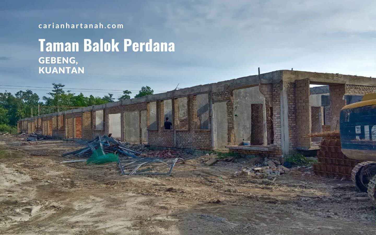 image 39 unit rumah teres Taman Balok Perdana yang sedang dalam pembinaan.